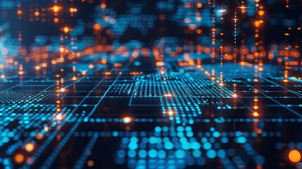 Fototapeta premium Generate an image illustrating the seamless flow of information in a global context