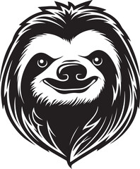 Fototapeta premium Vector of sloth head designs on white background. Wildlife Animals. Easy editable layered vector illustration.