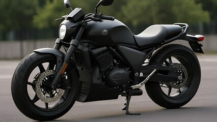 Man riding motobike through rocky terrain