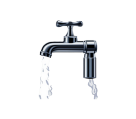 water tap isolated on transparent background