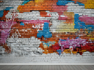 graffiti on brick wall