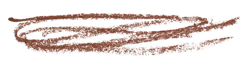 brown pencil strokes isolated on transparent background