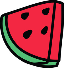 Watermelon slice illustration vector