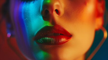 Woman with a lips, LGBTQ+, Pride Month, June	