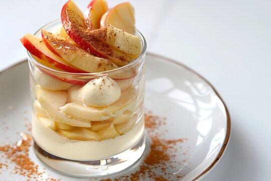 Elegant Apple A La MMM Parfait with Cinnamon Sprinkle