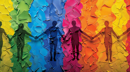Colorful background,  LGBTQ+ frag Pride Month, June	
