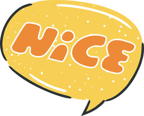 Speech bubble with nice text element vector