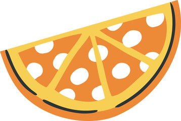 Orange slice illustration vector