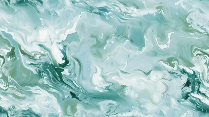 Obraz premium Marble blue green light seamless pattern