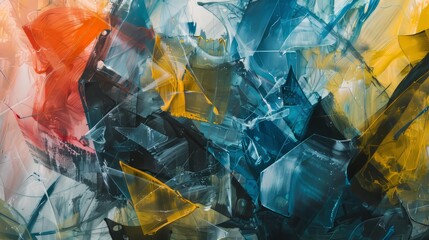 Obraz premium Abstract painting with bright and vivid colors.