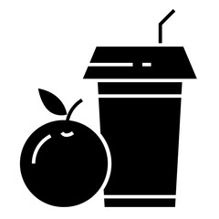 Orange juice glass icon