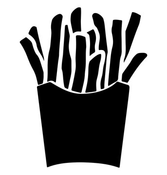recommend clip art: French Fries silhouette, French Fries icon vector illustration