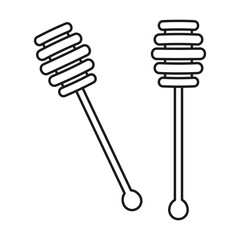 outline wooden honey stick