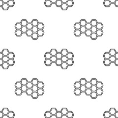 seamless pattern with cartoon honeycomb