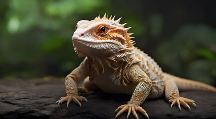 Obraz premium Bearded dragon, a species of agamid lizard native to Australia