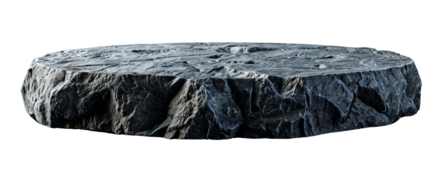 Large rock podium, transparent background