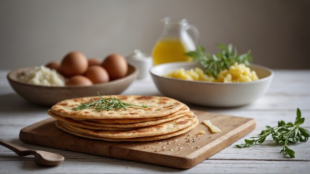 Chechebsa - Fried flatbread mixed with berbere and clarified butter.