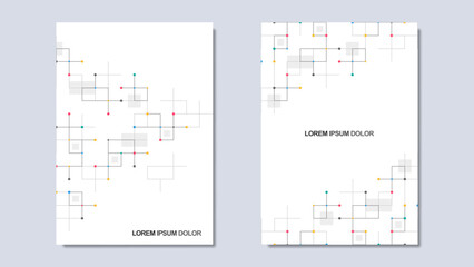 Creative idea of modern design with abstract geometric background. Minimalistic vector texture with square pattern. Template for cover brochure, layout, flyer, book, banner