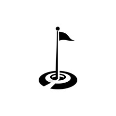 Golf flag vector On white background 