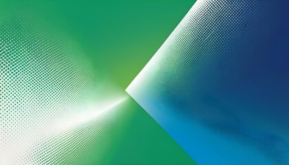 Obraz premium Vivid green and blue parallelogram halftone gradient velocity abstract teal background