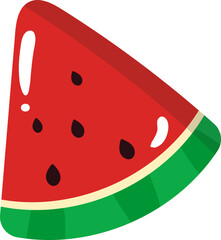 Watermelon slice illustration vector