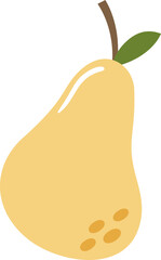 Yellow pear illustration vector
