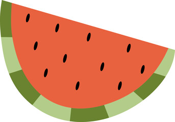 Watermelon slice illustration vector