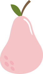 Pink pear illustration vector