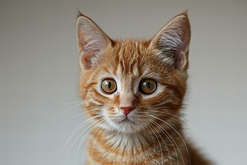 A red cat looking at the camera, high quality, high resolution