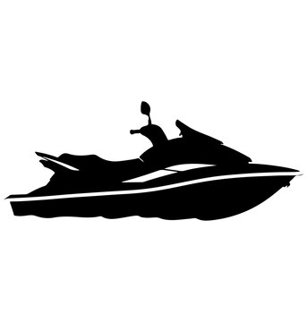 recommend clip art: jet ski silhouette, jet ski icon vector illustration