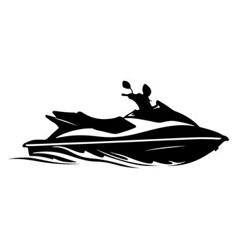 recommend clip art: jet ski silhouette, jet ski icon vector illustration