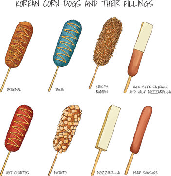 Korean corn dogs and their filling