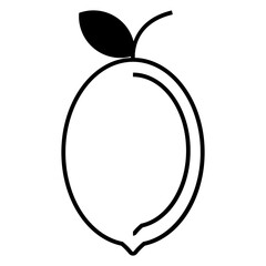 Fresh lemon fruit icon. Vector illustration