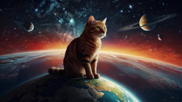 cat in space