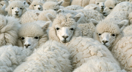 Lama pacos, Alpaca wool production.