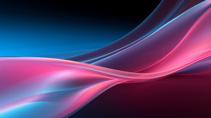 Elegant abstract background featuring flowing pink and blue waves with a smooth gradient, perfect for creative and modern designs.