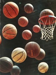The Evolution of Basketball Equipment:Explore the advancements in basketball equipment technology,from leather balls to modern innovations that enhance gameplay and player performance The image