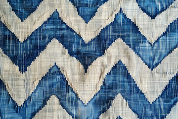 Seamless elegance chevron background merges with timeless Ikat beauty, flawlessly depicted,