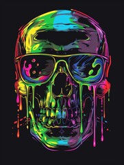colorful skull