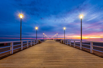 Gdańsk Brzeźno wschód słońca