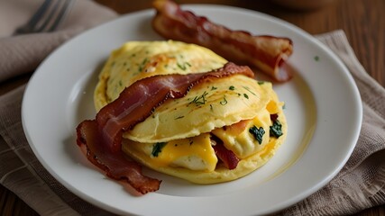 baked potato with bacon and cheese Generative  Ai