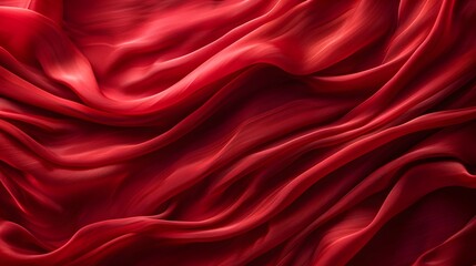 Obraz premium Smooth Silk Texture on a Vibrant Red Backdrop
