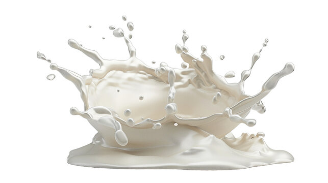 Milk or Yogurt spash isolate on transparent background , cut out.