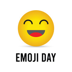 World Emoji Day observed every year in July. Template for background, banner, card, poster with text inscription.
