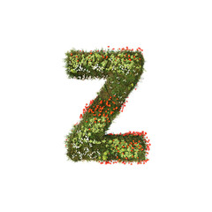 3d Rendering of Plant Alphabet - Letter Z