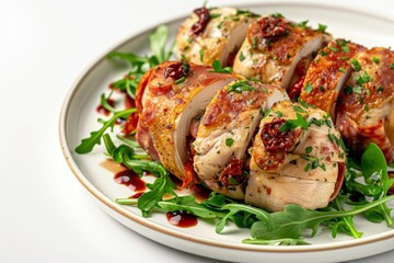 Sumptuous Antipasti Stuffed Chicken with Arugula