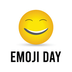 World Emoji Day observed every year in July. Template for background, banner, card, poster with text inscription.