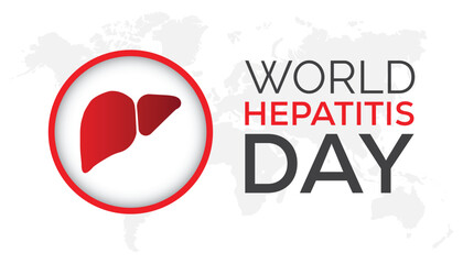 World hepatitis day observed every year in July. Template for background, banner, card, poster with text inscription.