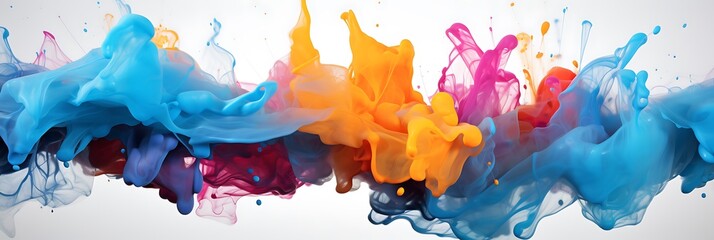 An abstract background with artistic ink splashes.