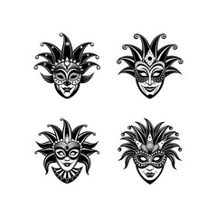 a mask with a face on